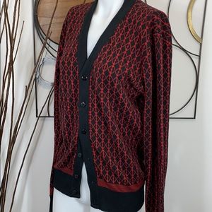 THREE FEATHERS Sweater diamond print Medium